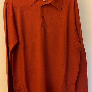 Ermenegildo Zegna Puro Cashmere long-sleeve Sweater in Red